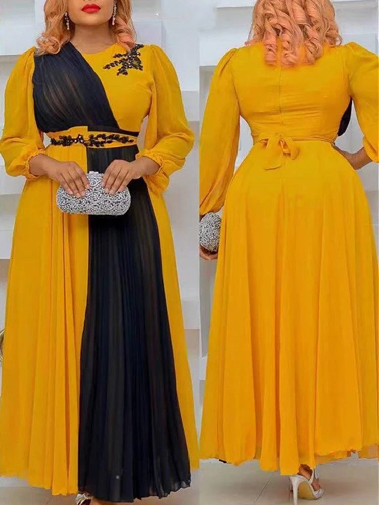 Plus Size African Party Dresses Summer Chiffon Maxi Long Dresswomenant Kaftan Muslim Gown Ladies Clothing for Women 2023 New