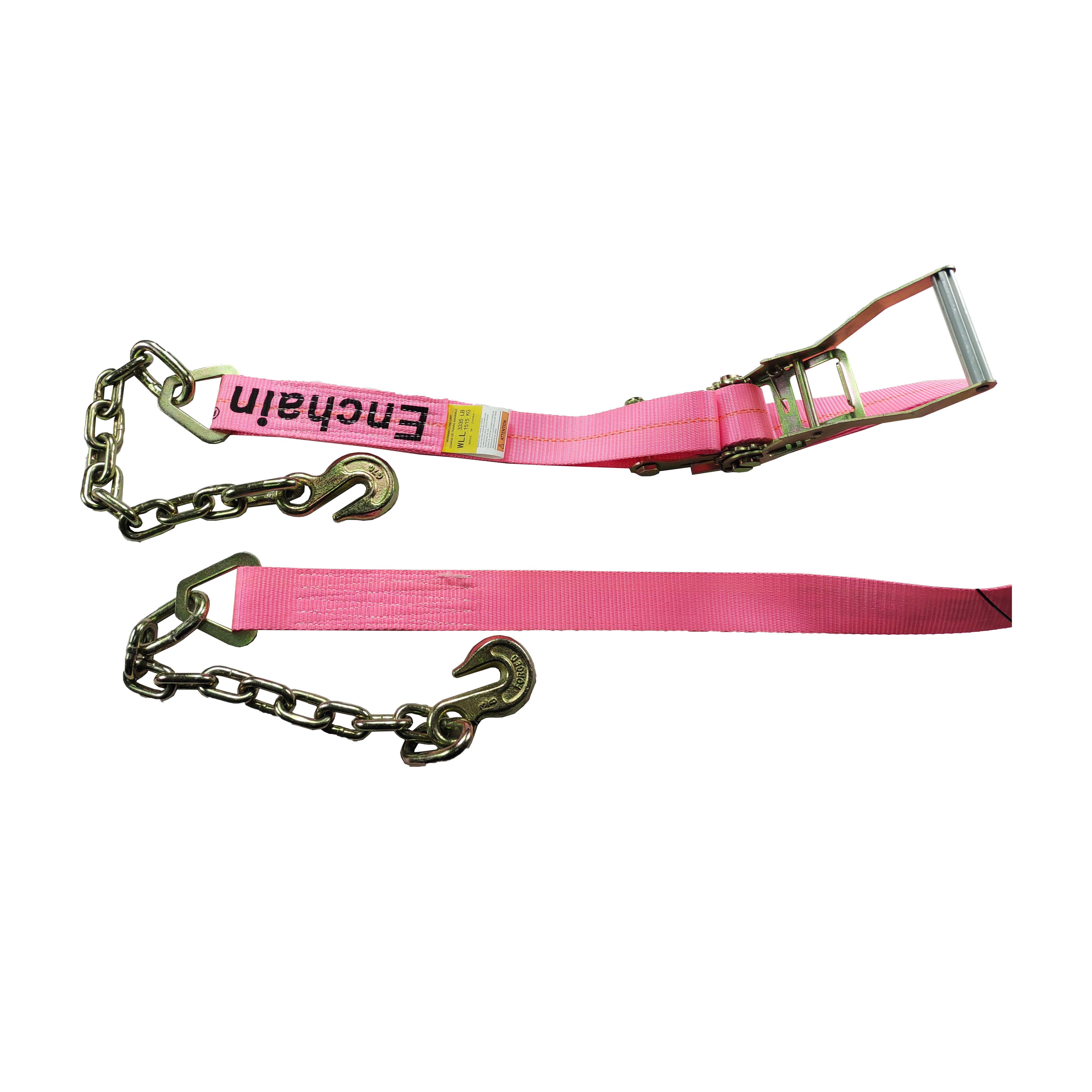 Towing Truck Polyester Tie Down Grab Chain Hook 5400lbs 3inch Ratchet Straps Belt For Load Secure