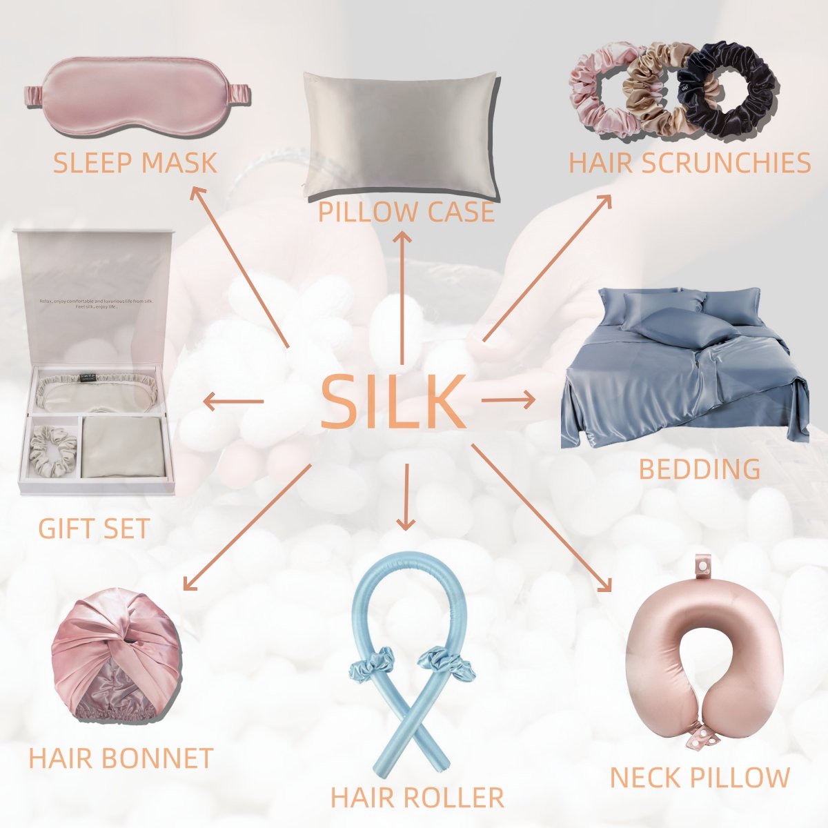 in stock silk Gift set pillow case cover scrunchies sleep mask eyemask 100% 6A Mulberry silk pillowcase gift set with box