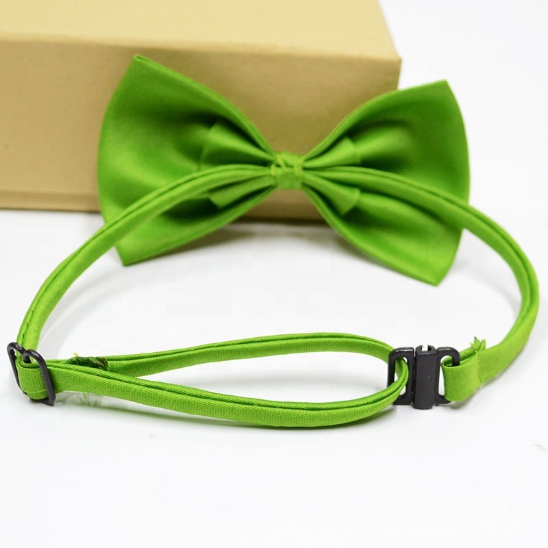 Top selling ready to ship stock kids bowtie children multicolor adjustable cheap polyester dog pets plaid boy bow ties