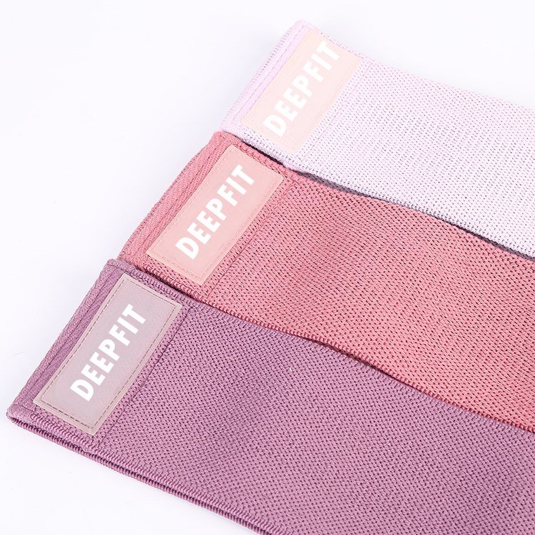 Fitness Exercise Booty Hip Band Set Workout Loop Resistance Bands custom logo fabric booty bands set