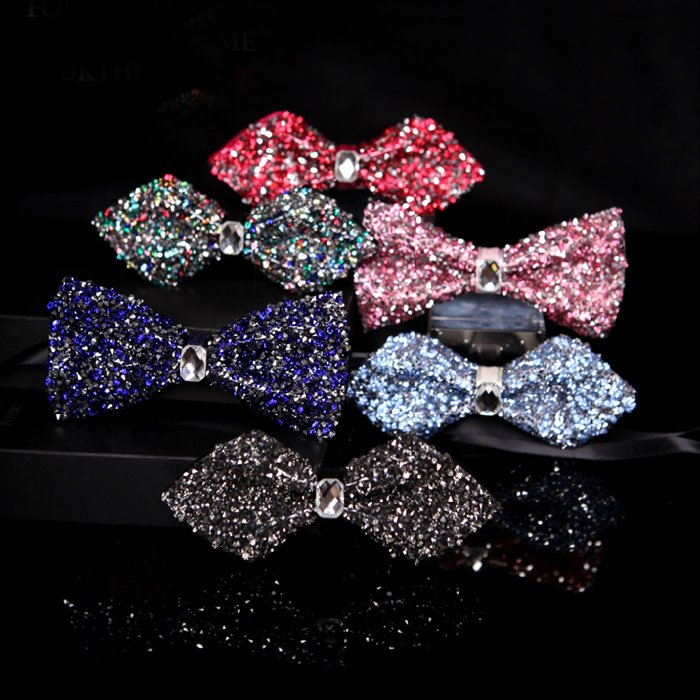Wholesale Handmade Rhinestones Party Diamond Men Bow Tie