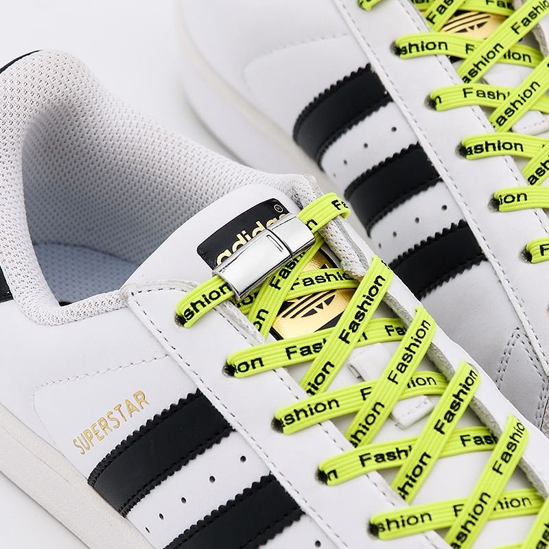 No Tie Shoe Laces Elastic Metal Lock Magnetic Shoelaces Flat Letter Easy Installation Lazy Shoelace Fast Sneaker Lazy Laces