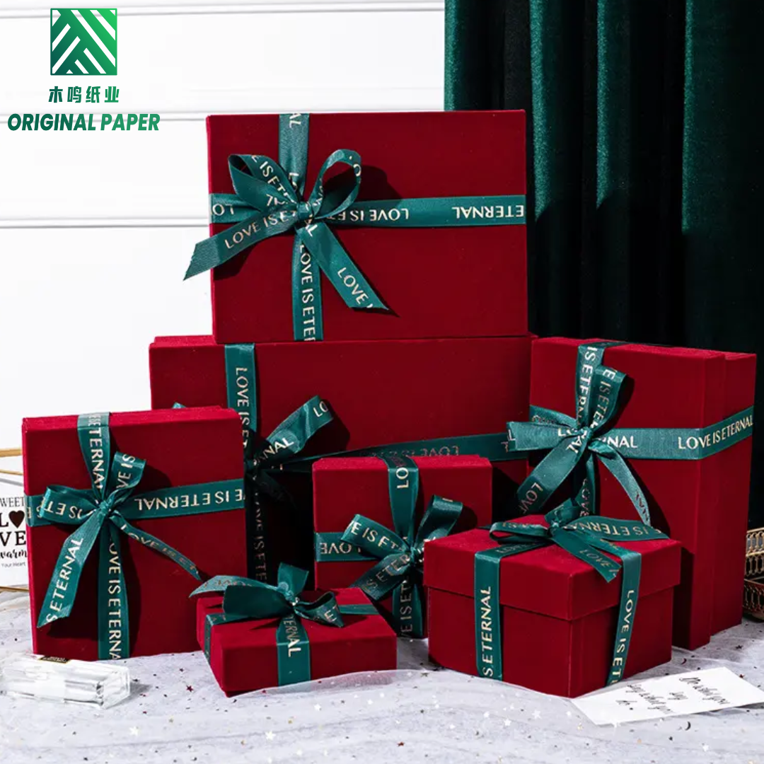 Wholesale Large Luxury Modern Elegant Style Customized High-Quality Lid and Bottom Boxes for Wedding Christmas