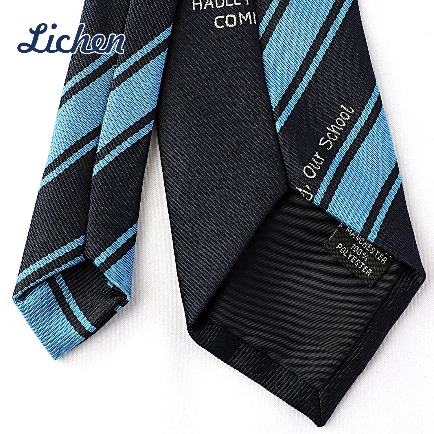 Blue Black Polyester Neckties Plain Security Knot Gravata Clip on Tie for Mens Luxury Ties