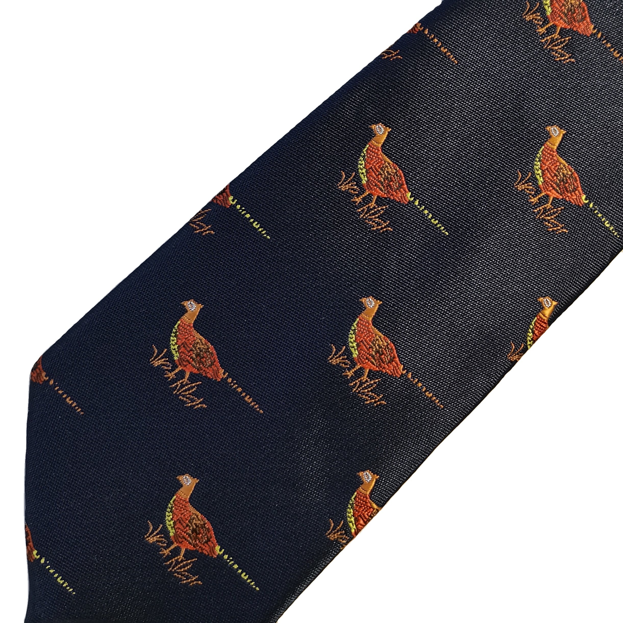 Wholesale Microfiber Polyester Necktie Hot Sale Navy Bird Classic Fashion Wedding Weave Woven Jacquard Customization For Men