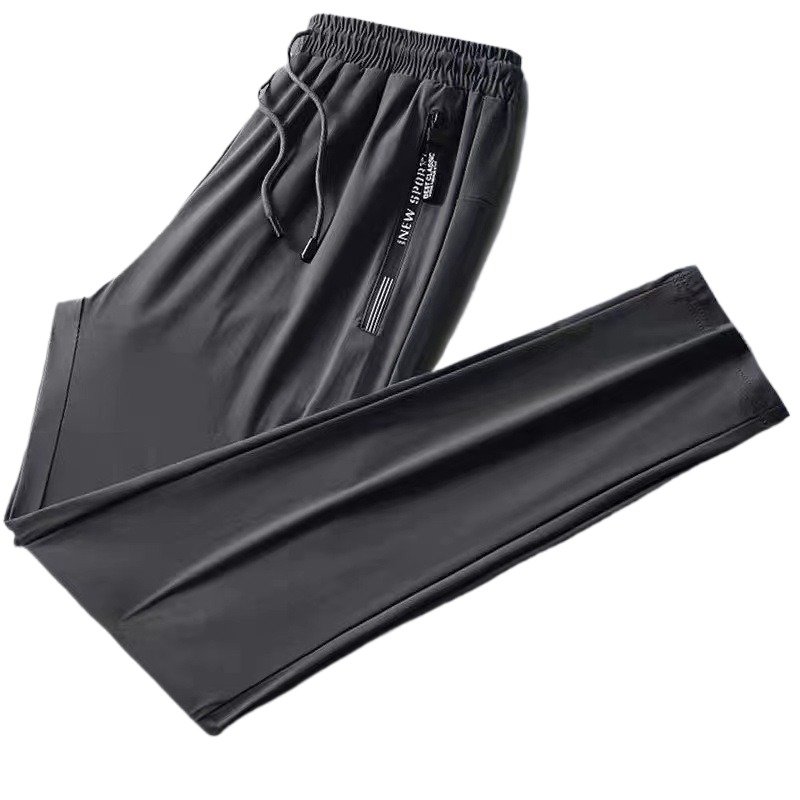 Wholesale Private Label Gym Wear Athleisure SweatPants Elastic Summer Breathable Ice Silk Breathable Comfortable Men Pants