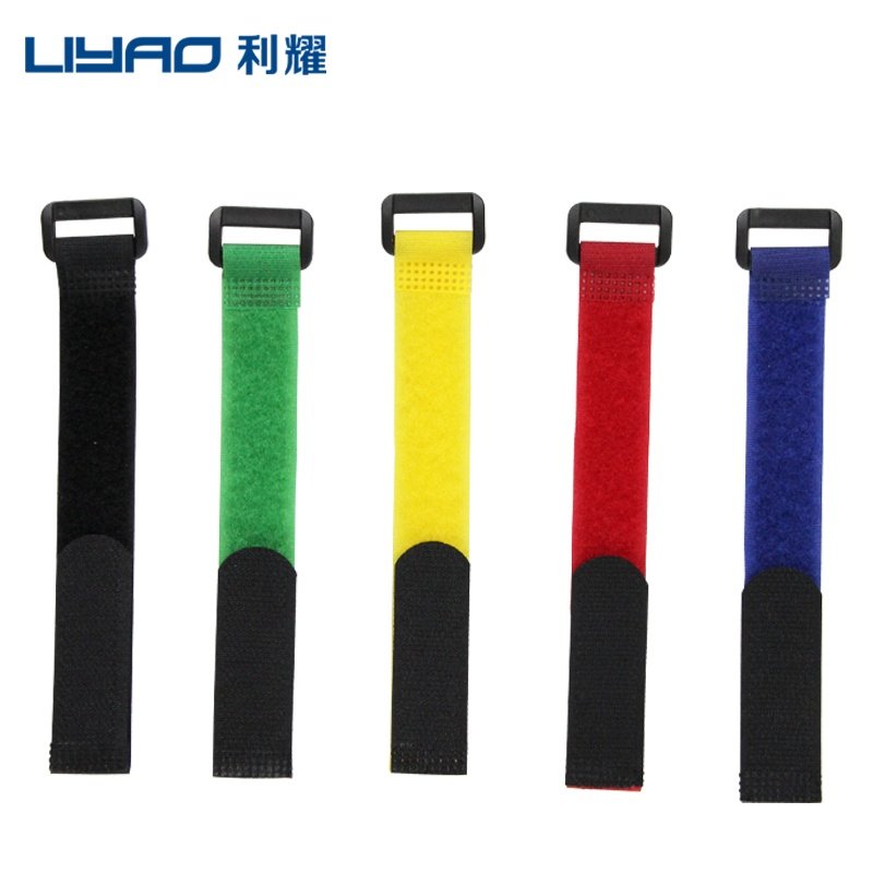 Custom Velcroes Cable Ties Printed Logo 100%nylon/PP Materials Buckle Hook And Loop Cable Ties
