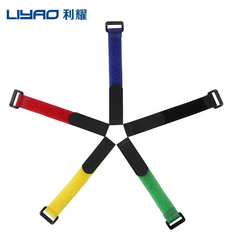 Custom Velcroes Cable Ties Printed Logo 100%nylon/PP Materials Buckle Hook And Loop Cable Ties