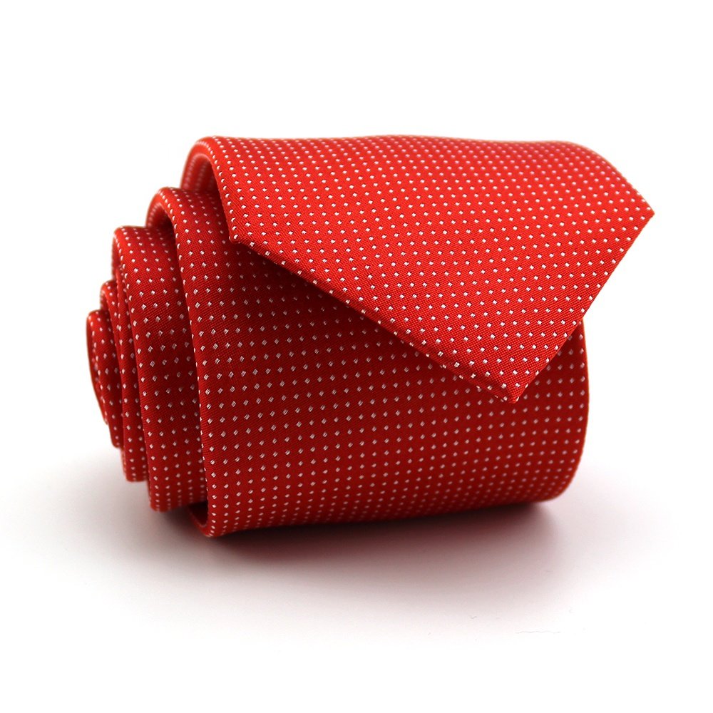 Wholesale Business Handkerchief China Supplier Wholesale Custom Woven Dot Red Tie Men Male 100% Silk Necktie With Pocket Square