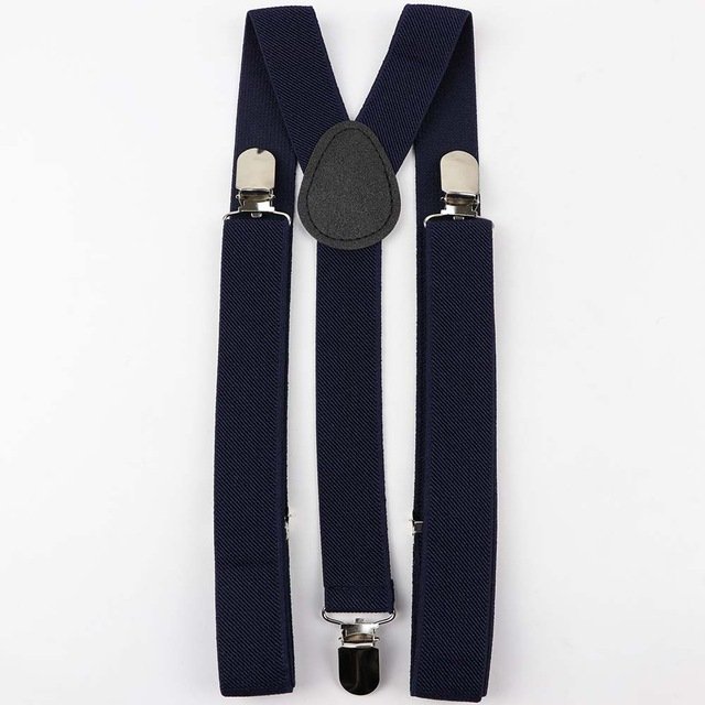 Solid Color Man's Belt Men Women Suspenders Polyester Y-Back Braces Adjustable Elastic