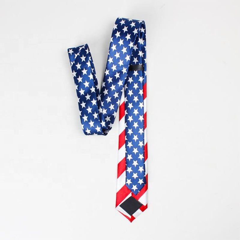 classic mens usa american national flag neck ties for independence day