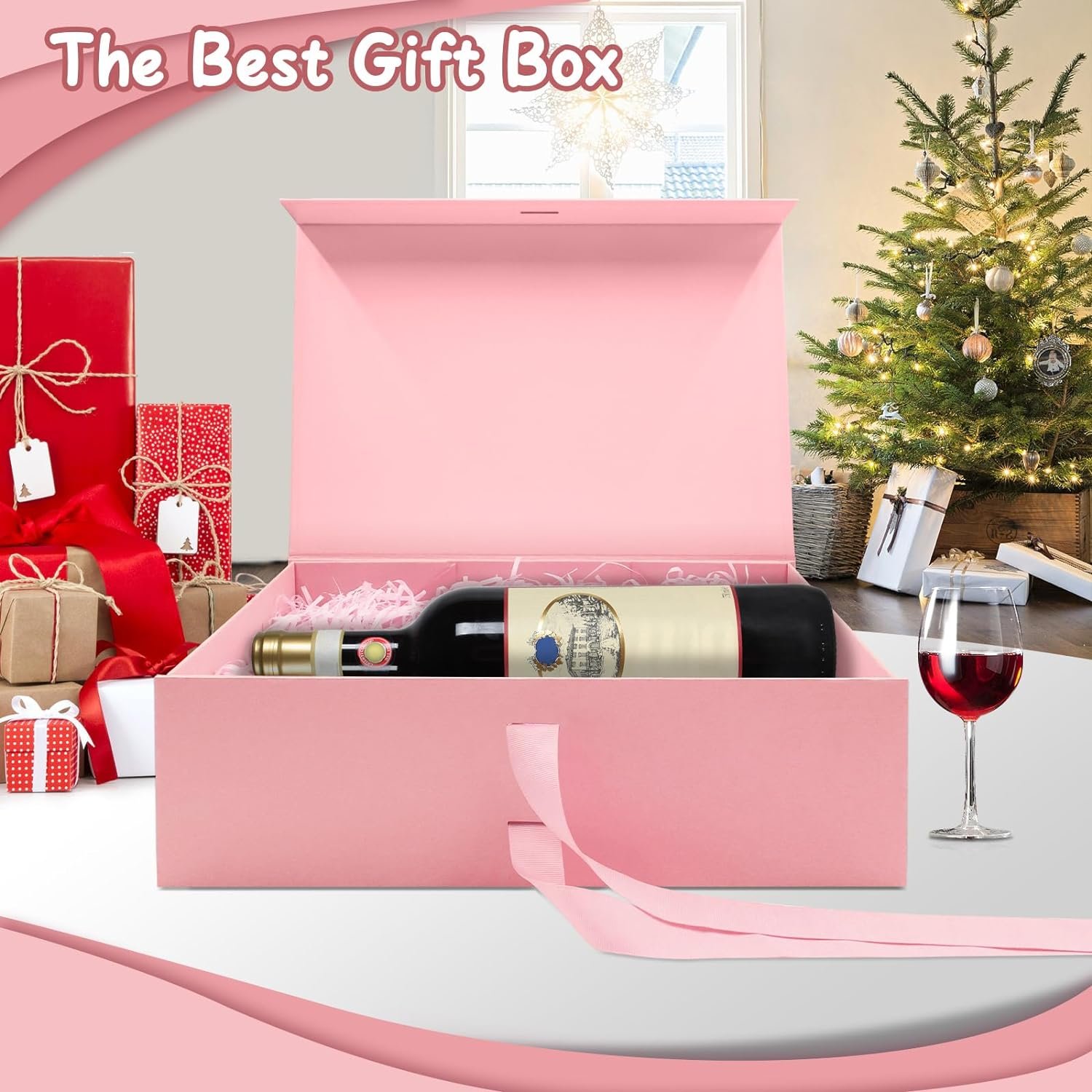 Extra Large Gift Boxes for Presents with Lid and Ribbon Present Box Luxury Gift Boxes for Birthday Valentines Day Packaging