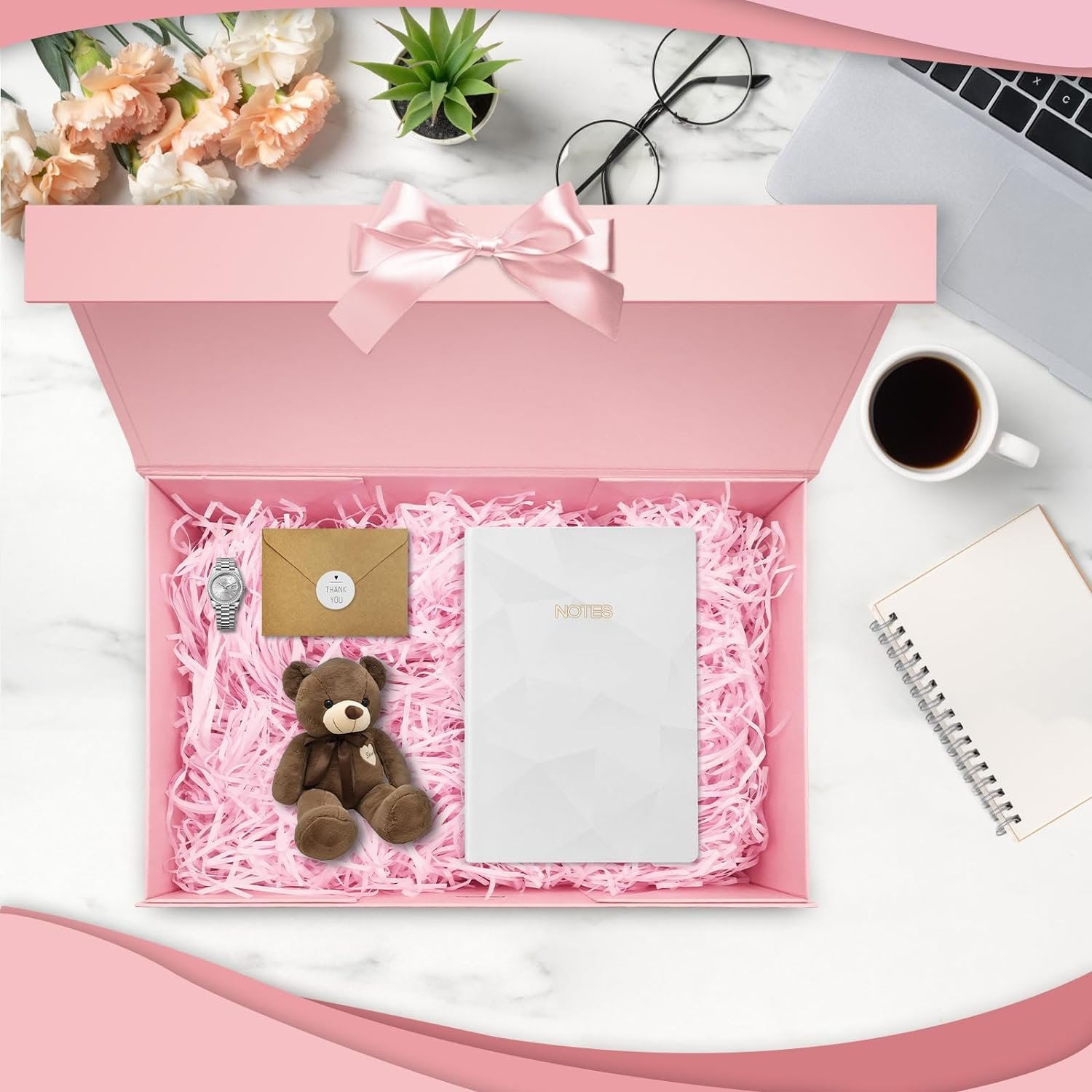 Extra Large Gift Boxes for Presents with Lid and Ribbon Present Box Luxury Gift Boxes for Birthday Valentines Day Packaging