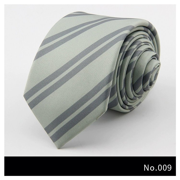 Wholesale Fashion 100% Polyester Men's Business Tie Custom Striped Logo Tie