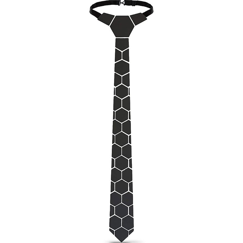 Hamocigia Handmade Factory Customized Logo Men Hexagon Polymer Mirror Neckwear Acrylic Tie