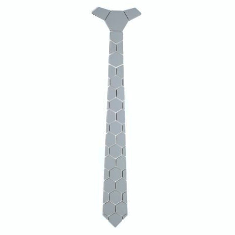 Hamocigia Handmade Factory Customized Logo Men Hexagon Polymer Mirror Neckwear Acrylic Tie