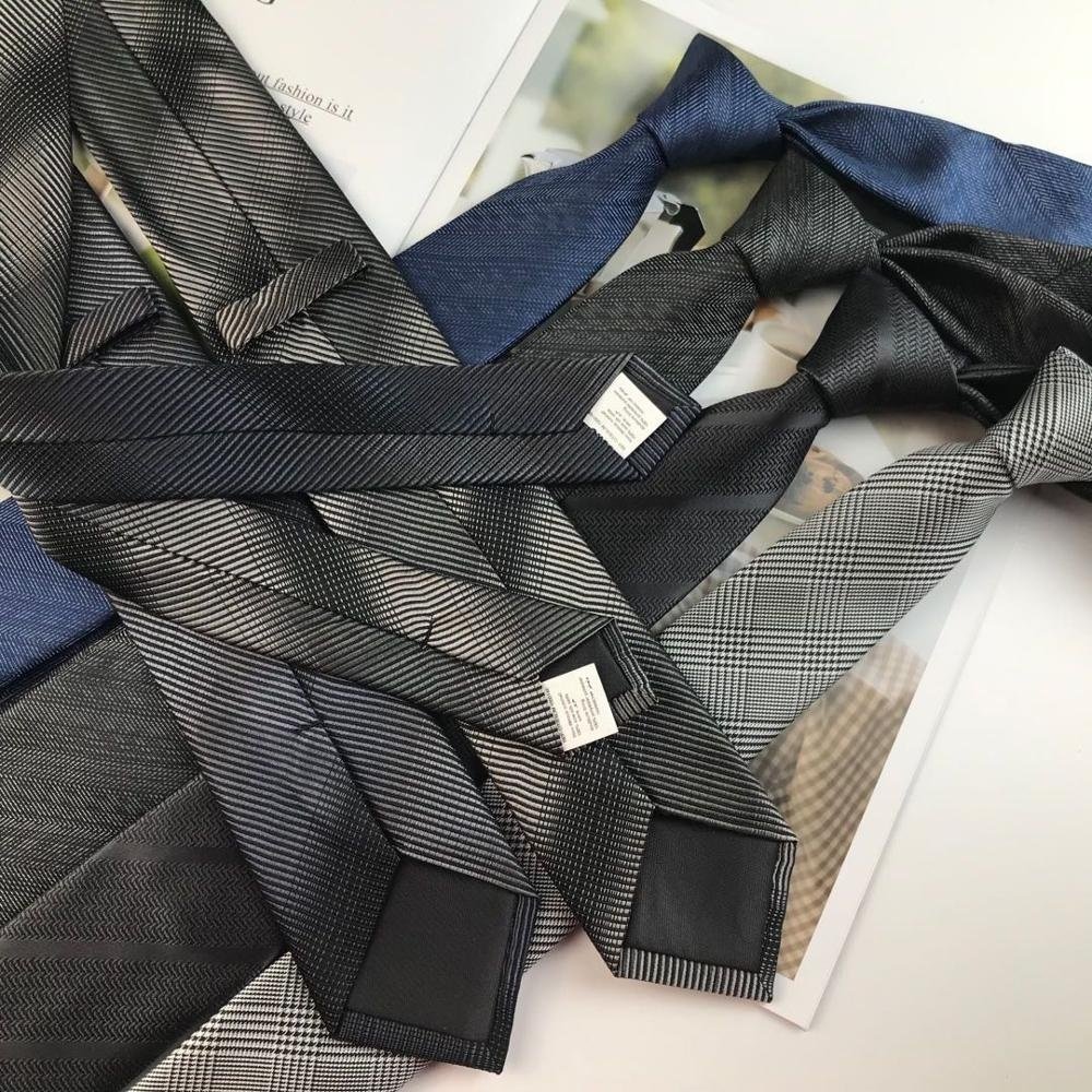 Pure Silk Neckties Men's Luxury Stripe Silk Tie Woven Jacquard Silk Ties