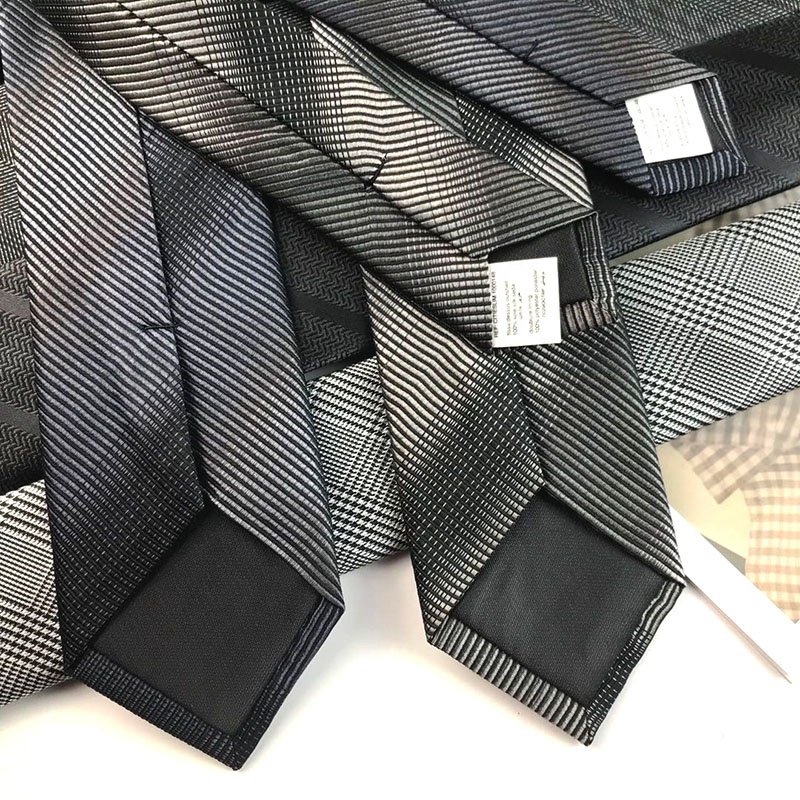 Pure Silk Neckties Men's Luxury Stripe Silk Tie Woven Jacquard Silk Ties