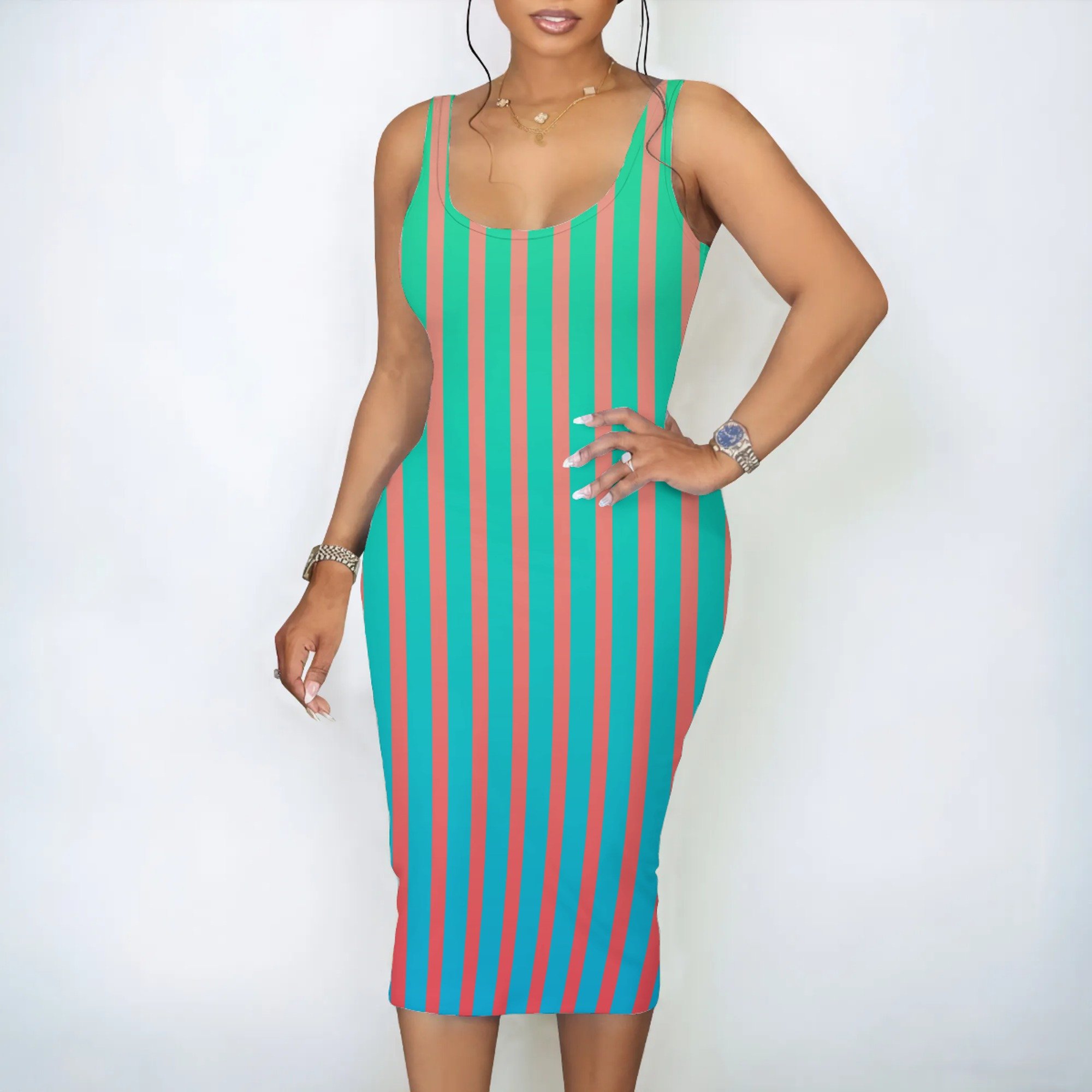 Tie-dye Print Long Dress Women Fashion Summer Sexy Party Dress Elegant Lace-up Irregular Maxi Dress