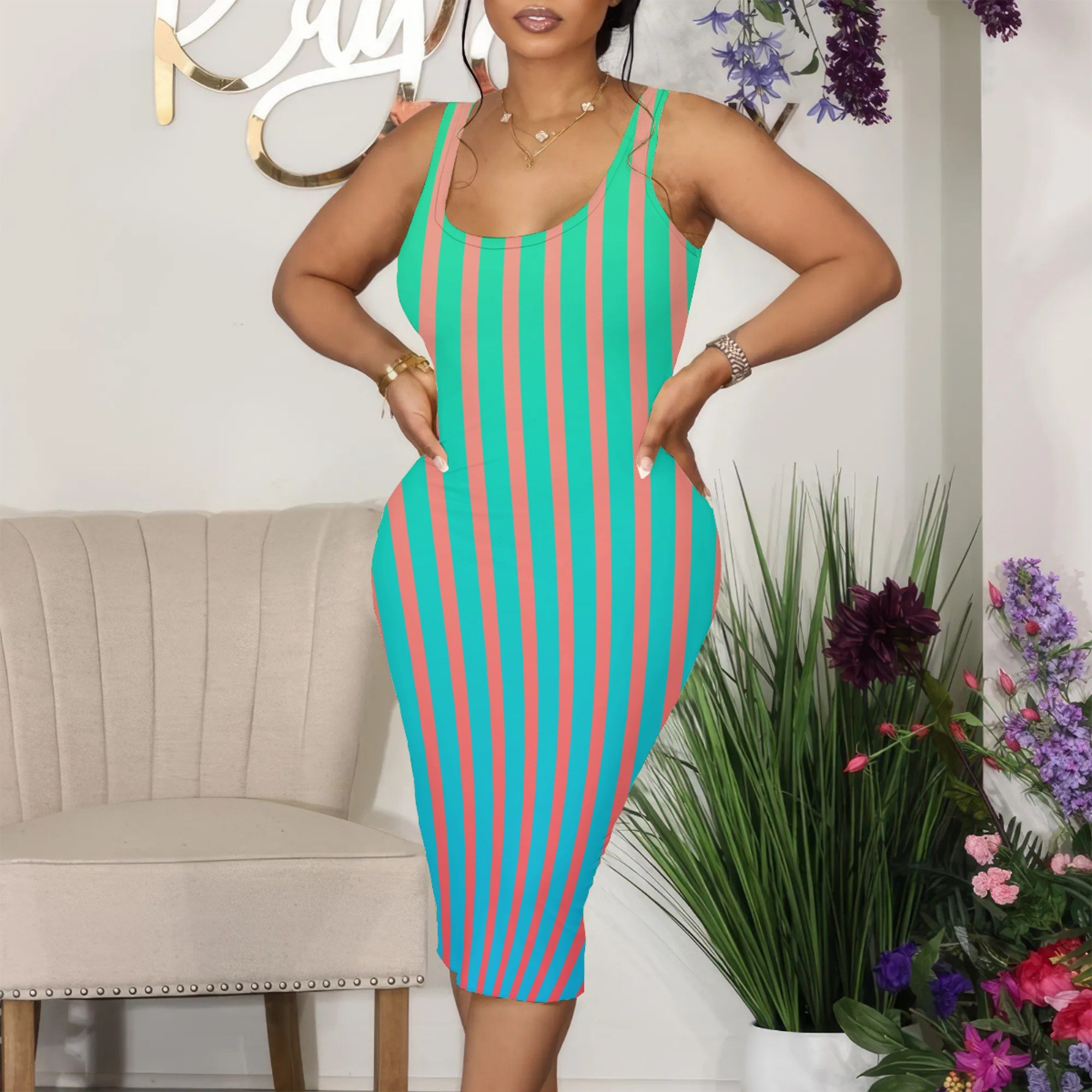 Tie-dye Print Long Dress Women Fashion Summer Sexy Party Dress Elegant Lace-up Irregular Maxi Dress