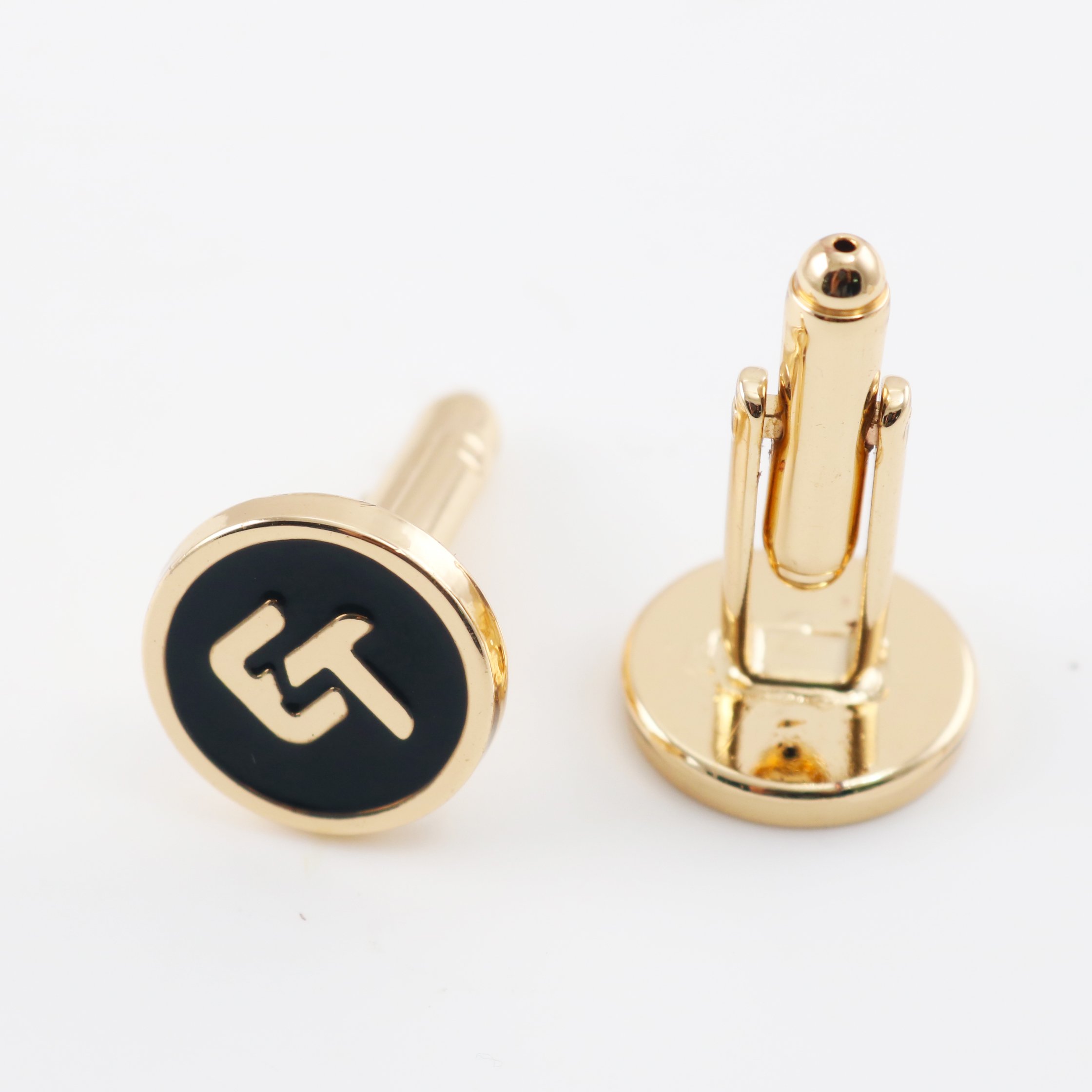 Custom original design wedding cufflink manufacturer women's metal letter Cufflinks