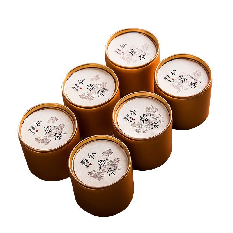 Custom Round Metal Candy Aluminum Tea Coffee Matcha Powder Cans Packaging Containers