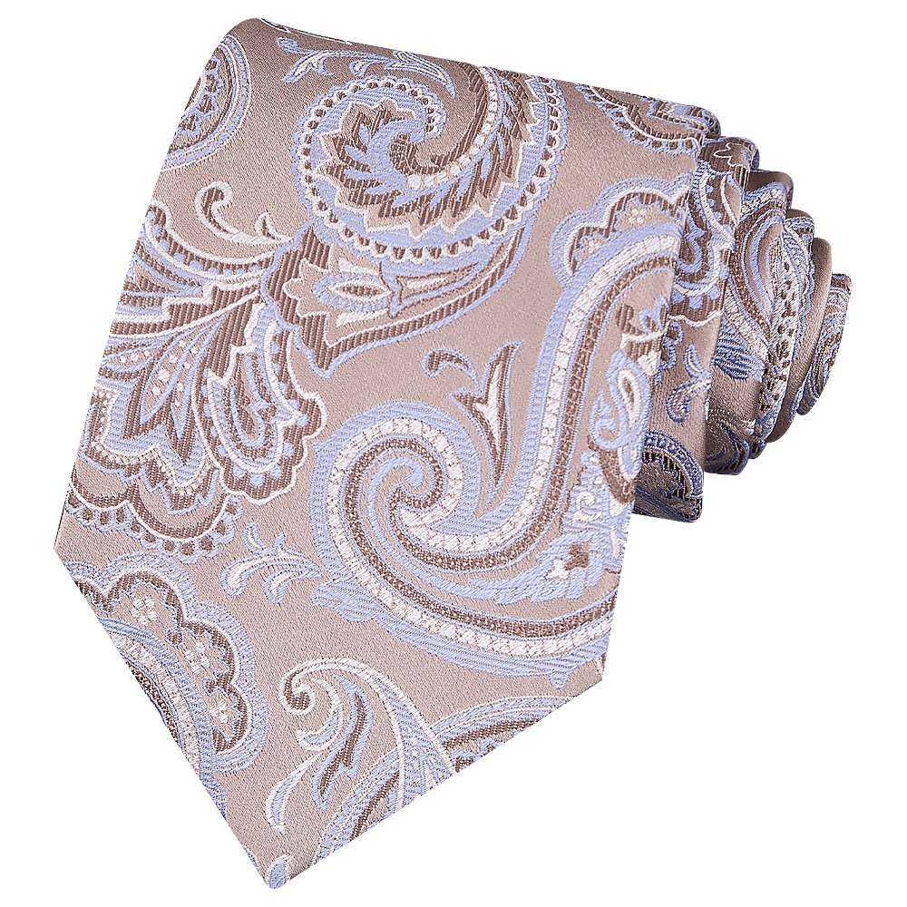 Hamocigia Custom Made 1200 Stitches Microfiber Woven Jacquard Floral Paisley Polyester Tie