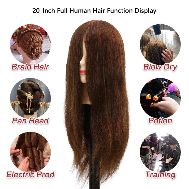 Factory Outlet Doll Head Human Hair Hairdressing Training Model Head With Shoulder Mannequin Head Hair Styling