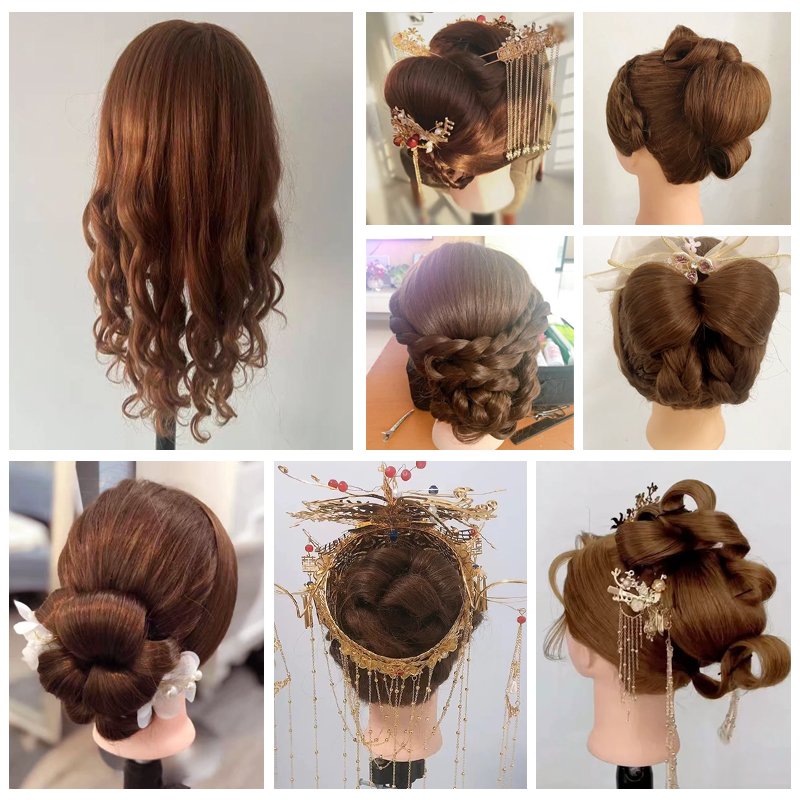 Factory Outlet Doll Head Human Hair Hairdressing Training Model Head With Shoulder Mannequin Head Hair Styling