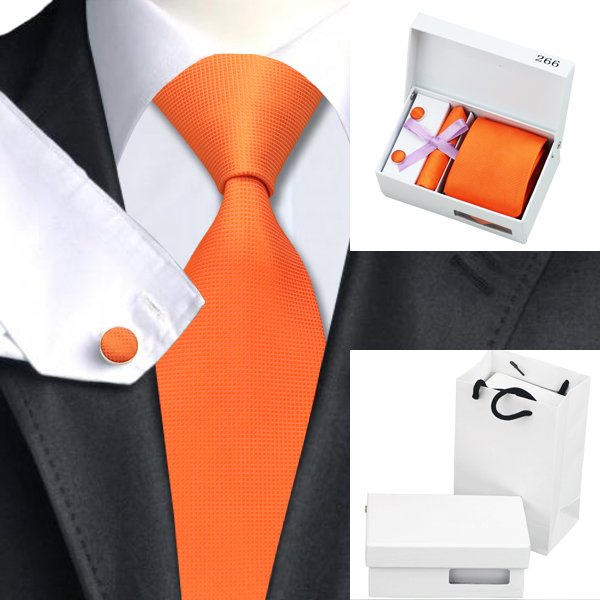 Business suits with elegant personality neck ties cheap silk necktie set