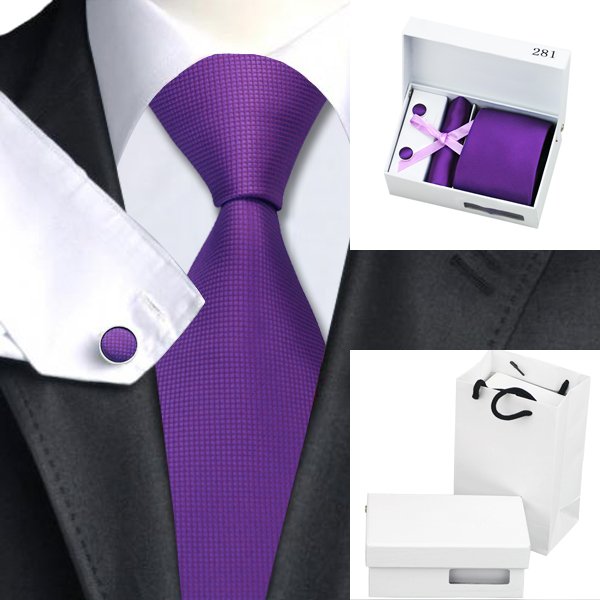 Business suits with elegant personality neck ties cheap silk necktie set
