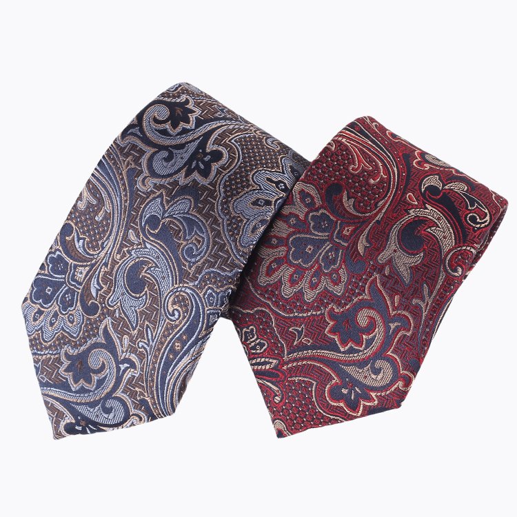 100% Silk Wholesale Ties High Quality Italian Factory Jacquard Paisley Neckties For Men