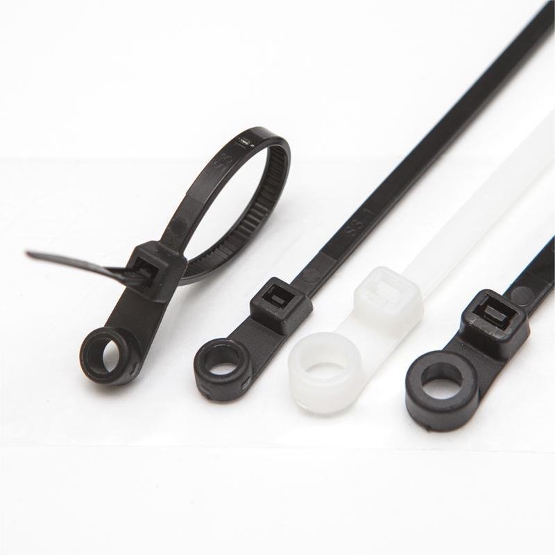 MOUNTABLE HEAD TIES Nylon 66 cable ties SZS-110MT SZS-150MT 3.6*145mm ZIP TIES factory direct sells ce rohs reach certificates
