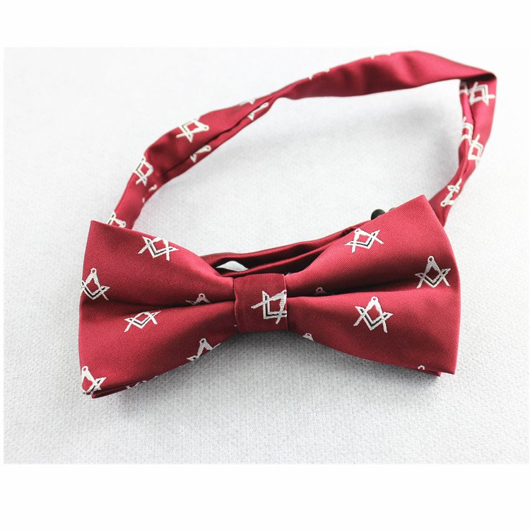 RunLin Factory Customized Wholesale High Quality Woven Jacquard Fabric Polyester Masonic Bow Ties for Men