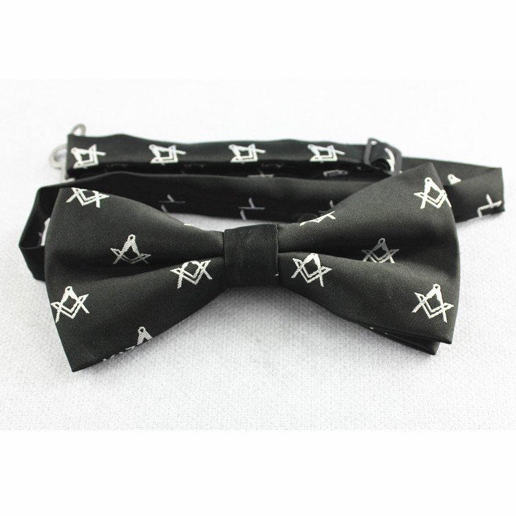 RunLin Factory Customized Wholesale High Quality Woven Jacquard Fabric Polyester Masonic Bow Ties for Men