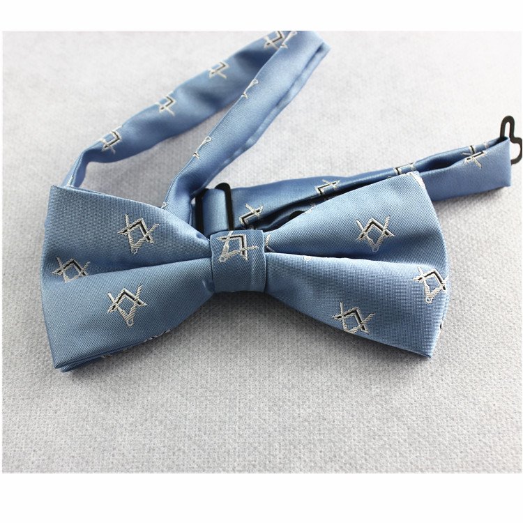 RunLin Factory Customized Wholesale High Quality Woven Jacquard Fabric Polyester Masonic Bow Ties for Men