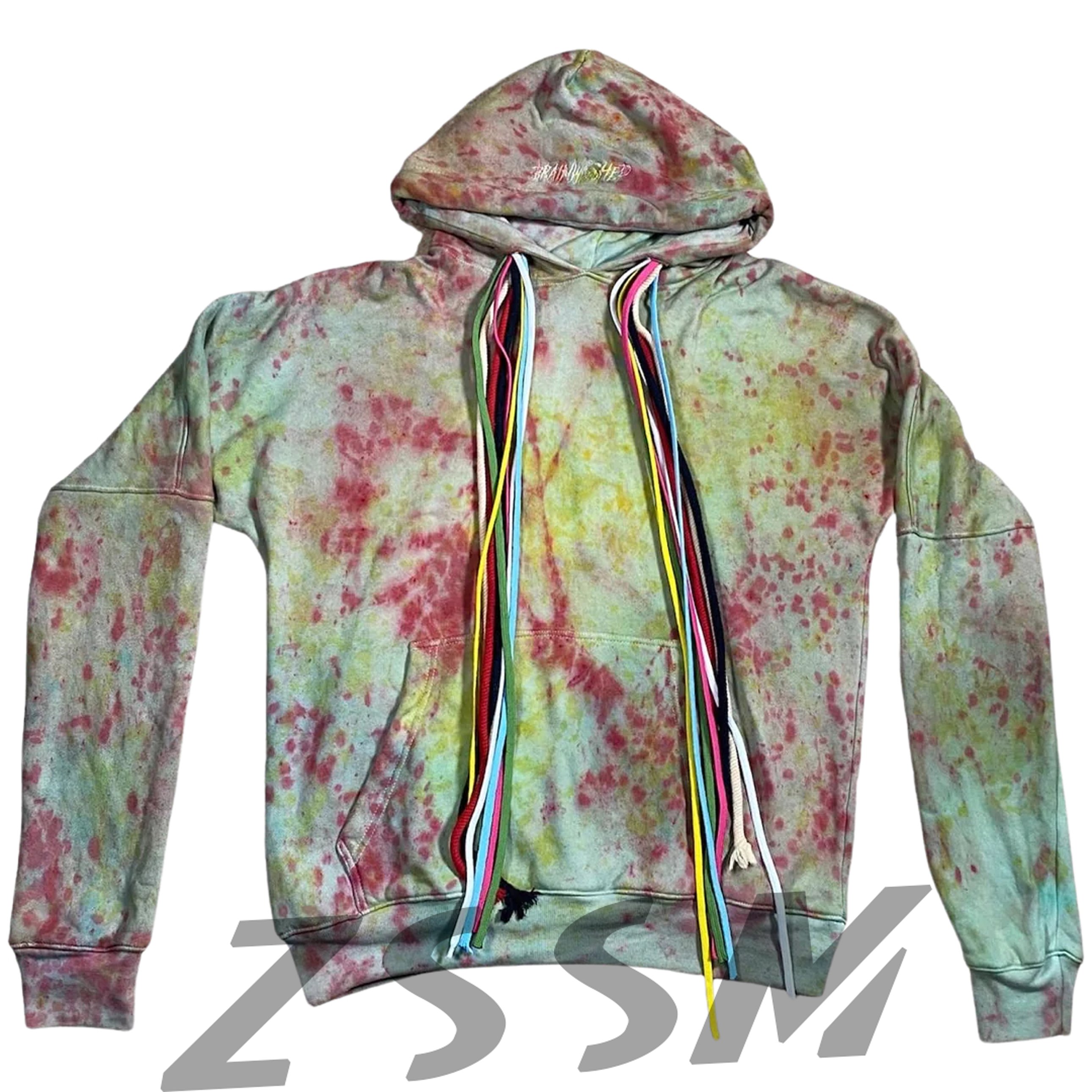 Street Wear hoodie Custom embroidery logo 100% cotton tie dye Pullover satin lined hoodie Tie Dye hoodie for men