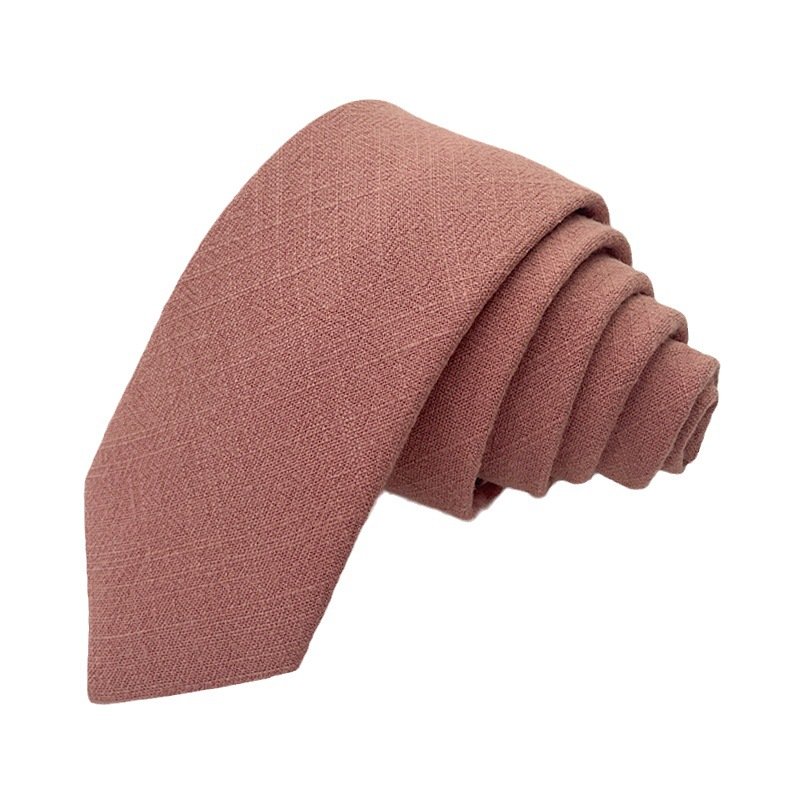 High Quality Men's Plain Cotton Jacquard tie_Simple Temperament Business Formal Hand-typed British Tie Tie For Men Sehe Fashion