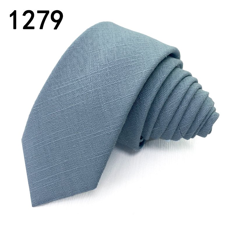 High Quality Men's Plain Cotton Jacquard tie_Simple Temperament Business Formal Hand-typed British Tie Tie For Men Sehe Fashion