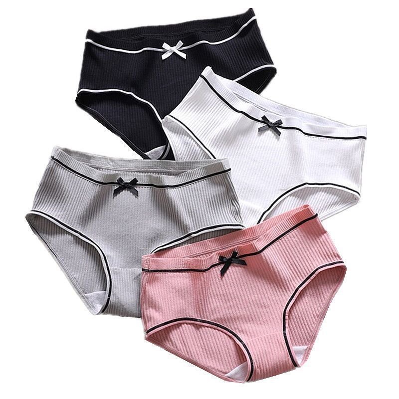 The New Thread Milk Wire Breathable Simple Soft Breathable Cotton Sexy Panties For Ladies