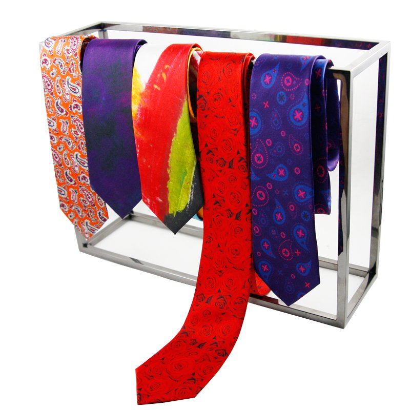 Hamocigia Factory Supplier Customized Man 100% Organic Silk Digital Printed Fashion Neck Tie