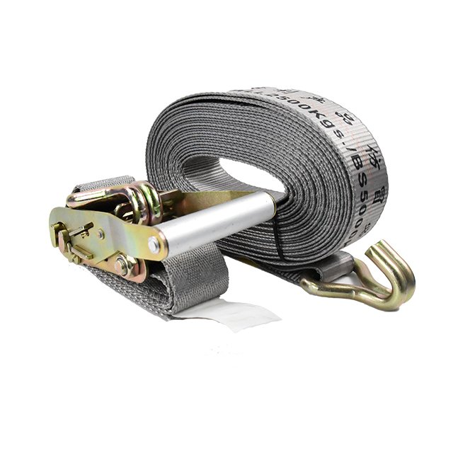 2" x 30' Ratchet Strap with wire hook tie down double J hook cargo strap