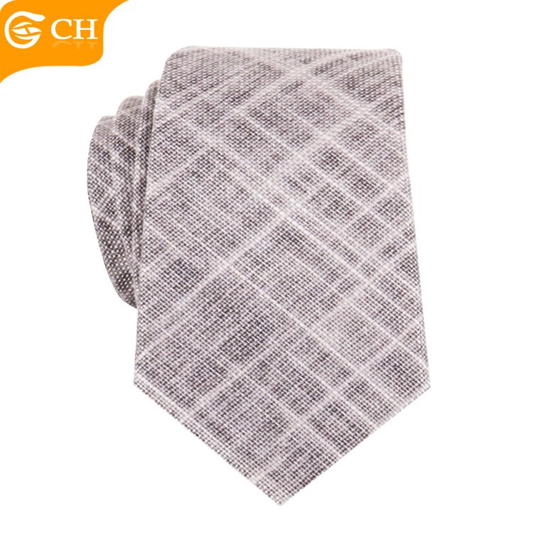 Hot Sale High Quality Designer Necktie Winter Vintage Multi-pattern Cotton Linen Ties Men's Plain Wool Polyester Tie