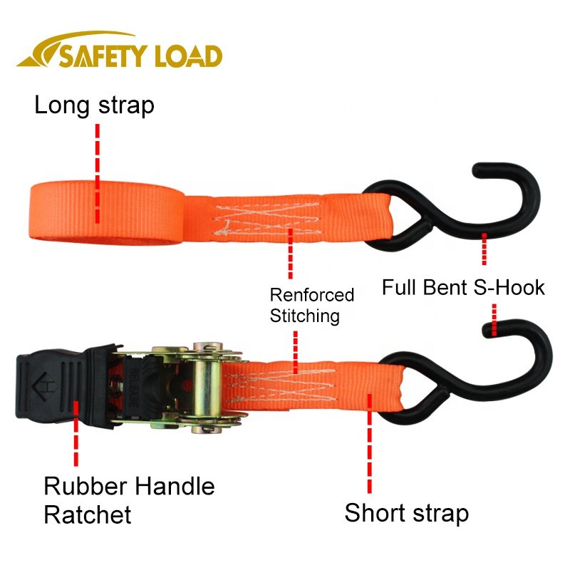 1" 800KG PVC Coated S Hook for Straps Tie Down