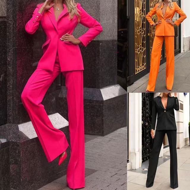Business Suits For Women Fashion Slim Pants And Blazer Set Ladies Suits Office Wear Formal Suit