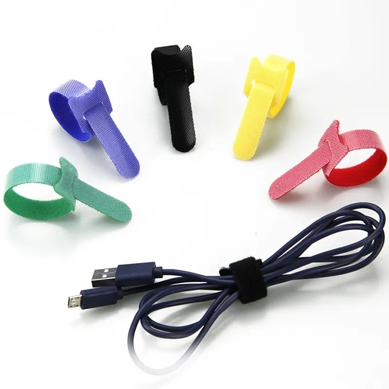 Trendy Business Promotion Office Gifts Velcroes Cable Ties Hook Loop Strap Custom Logo Velcroes Fastener Tape Hook Loop Tape