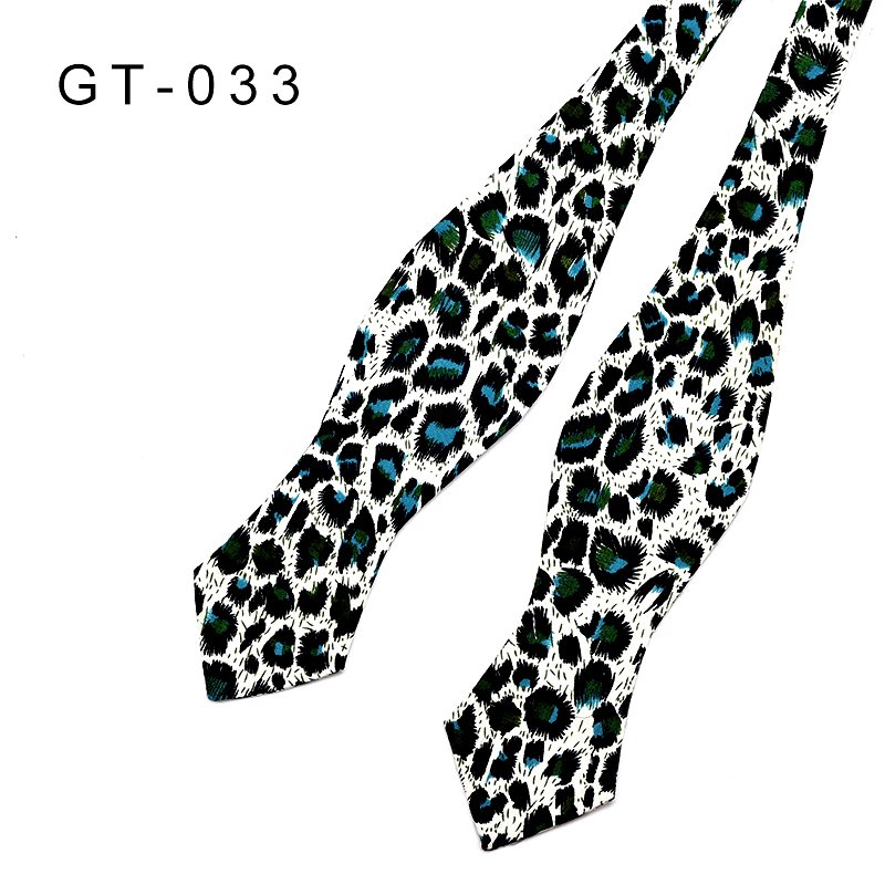 High Quality Fashion Printed Design Self Knot Bowtie Black Self Tie Bow Tie