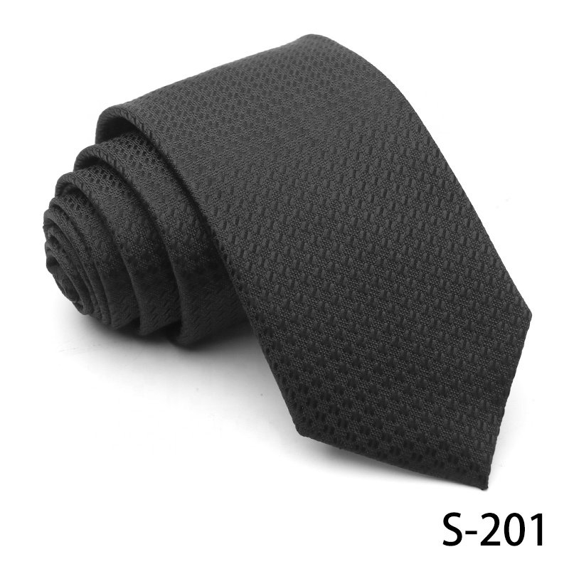 2024 Man fashion jacquard polyester woven tie hand-made black tie high quality hot sale gentlemen dot tie