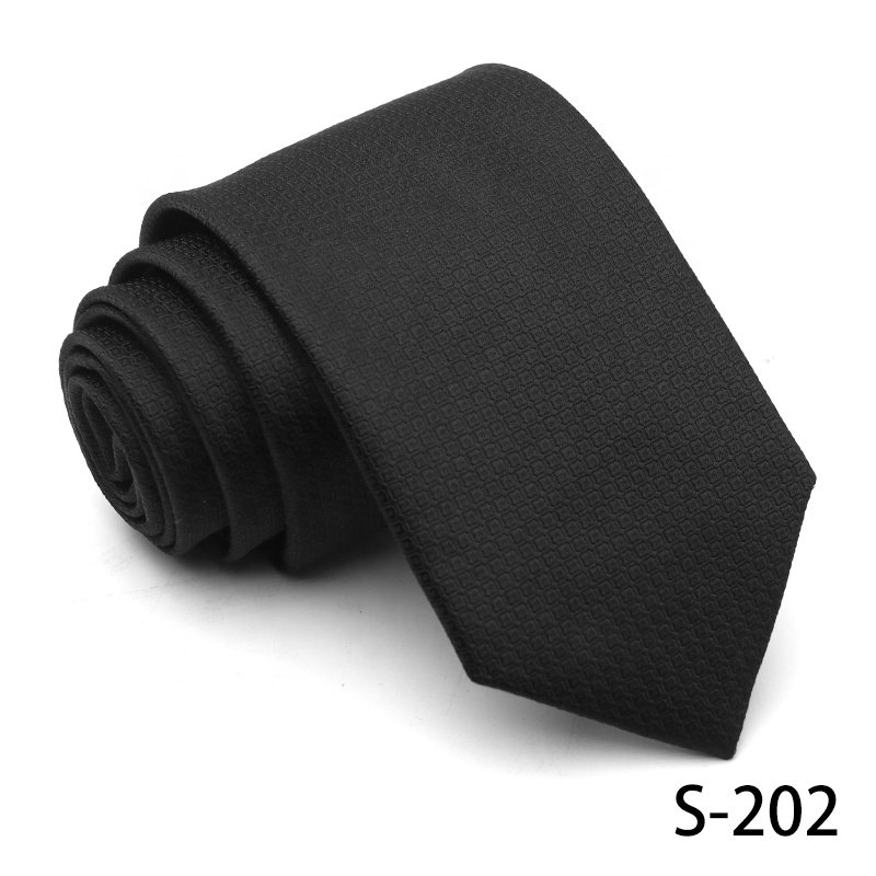 2024 Man fashion jacquard polyester woven tie hand-made black tie high quality hot sale gentlemen dot tie